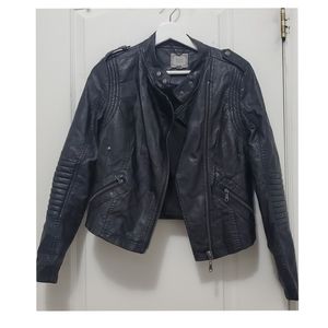 Black Swan Vegan Leather Moto Jacket